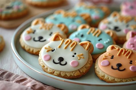 Cute animal cookies | Premium AI-generated image