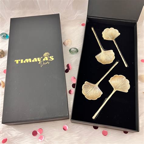 Fan Leaf Serving Spoon Set of 4 – Timaya's Decor