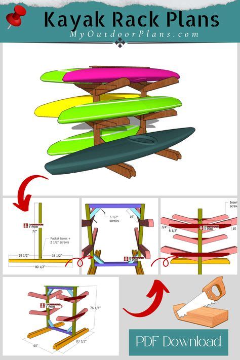 Build a Kayak Rack Plans 的图像结果