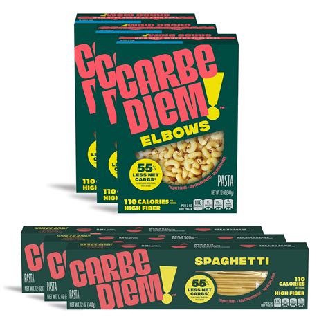 Amazon.com : Carbe Diem!, Spaghetti & Elbow Bundle, Lower Net Carb ...