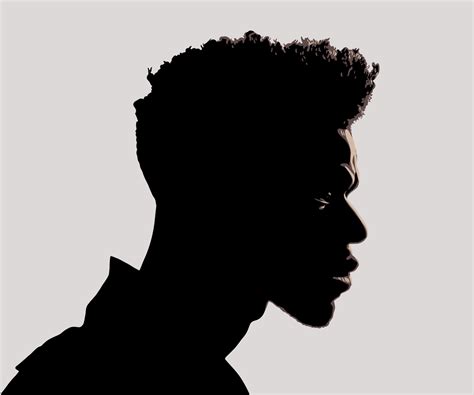 Black man side view silhouette, vector illustration 20409177 Vector Art ...
