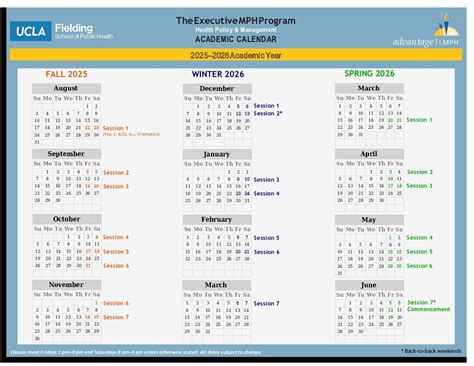 Academic Calendar - ExecHPM