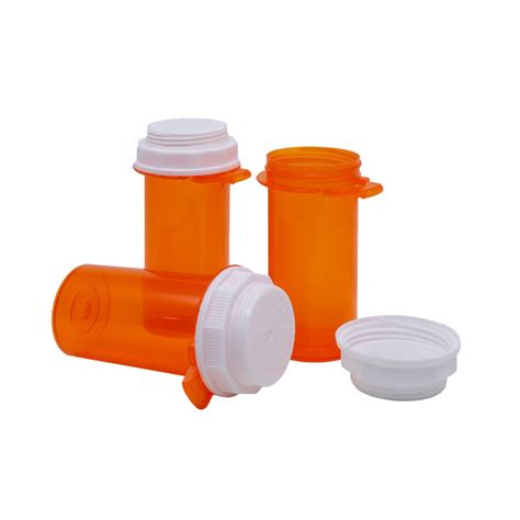 Ezy Dose Amber Prescription Vial – 20 Dram (DR) with Reversible Push ...