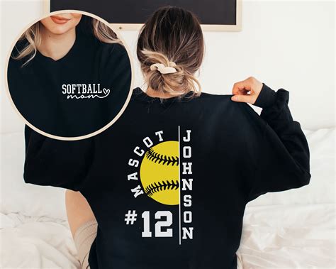 Custom Softball Mom s Team Mascot Softball Shirt | Softball mom shirts ...
