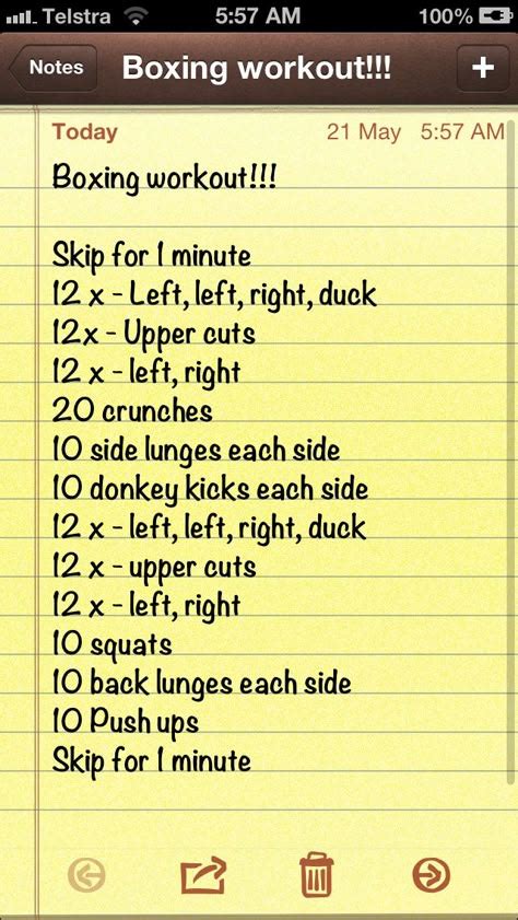 Boxing Workout Chart 的图像结果