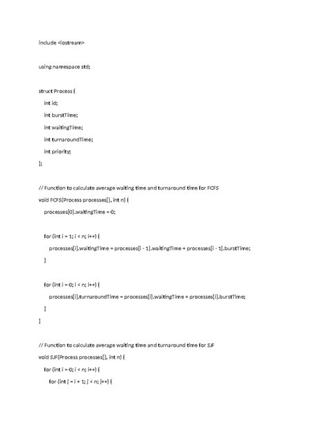 OSp1 - OS Practical Code 1 - include using namespace std; struct ...