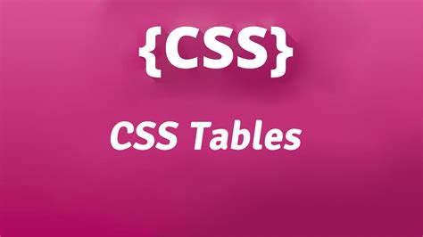Image result for Basic CSS for Tables