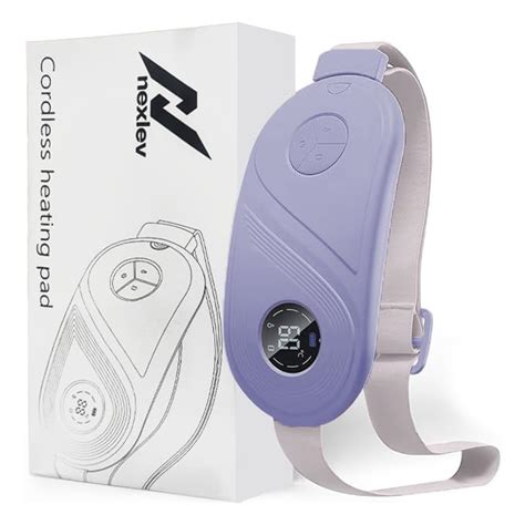 NexLev Cordless Electric Heating Pad| Period Cramp & Back Pain Relief ...