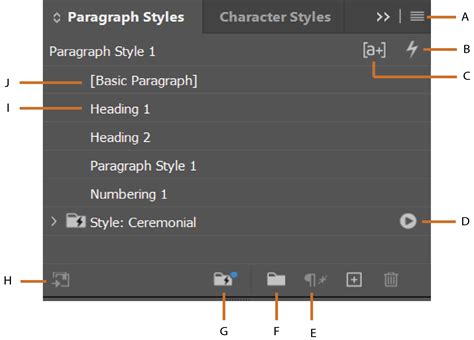 Image result for Paragraph Styles InDesign