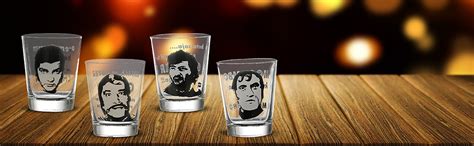 Buy Ek Do Dhai Villians Shot Glass with Heavy Base for Everyday ...