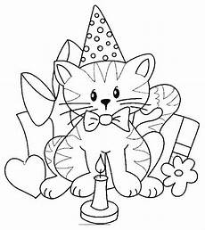 ausmalbilder geburtstag birthday cat coloring page stempel katzen geburtstag ausmalbilder geburtstag birthday cat coloring page stempel katzen geburtstag