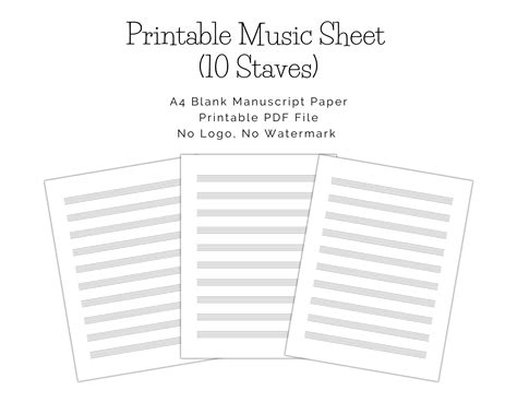 Free printable music writing paper, Download Free printable music ...