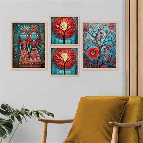 BANGERZ Madhubani Wall Art Painting For Wall Decor - Pichwai ...