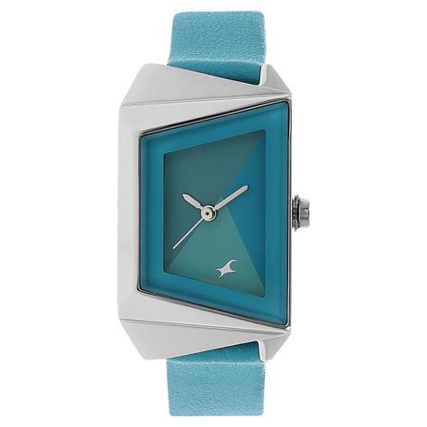 Buy Online Fastrack Quartz Analog Green Dial Leather Strap Watch for ...