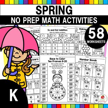 Spring Math Color by Number Worksheets 的图像结果