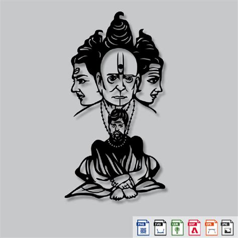 2D Modern Art Shiva Har Shankar Namami (Swami Samarth) Laser cutting ...