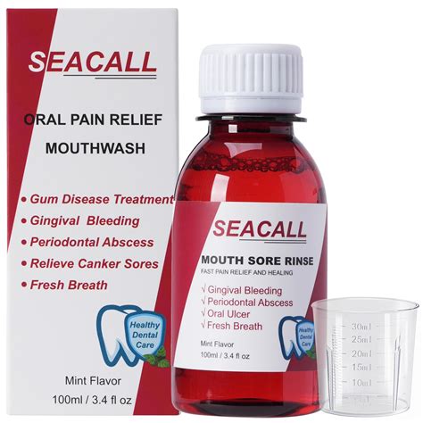 Snapklik.com : SEACALL Oral Rinse Mouthwash - Mouth Rinse Help Canker Sores & Gingival Bleeding ...