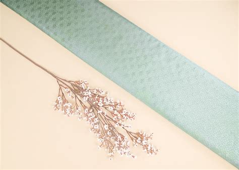 Mint Green Banarasi Brocade Fabric With All Over Self Work 22217