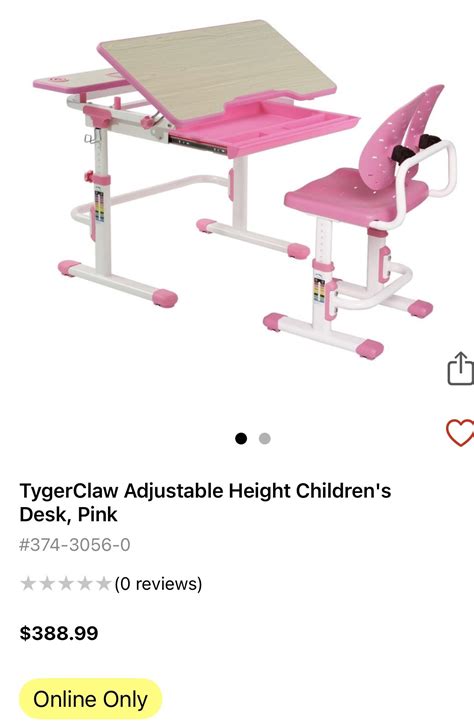 39 pink adjustable height childrens desk with storage – Artofit