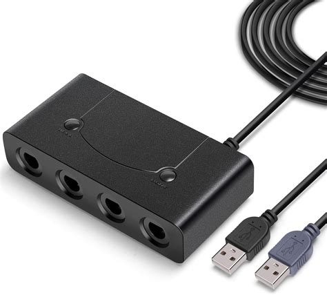 Amazon.com: Gamecube Controller Adapter for Switch/Switch 2/Wii U/PC,4 ...
