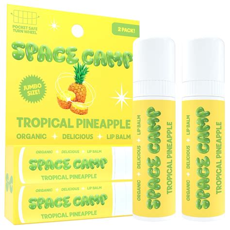 Amazon.com : Space Camp Wellness Jumbo Lip Balm - Tropical Pineapple ...