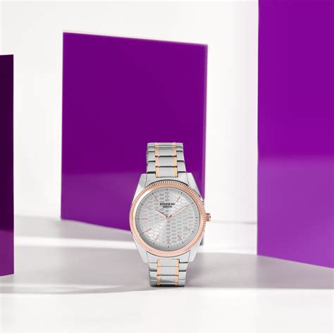 Buy Online Poze By Sonata Quartz Analog Silver Dial Two Toned Metal ...