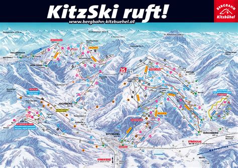 Large piste map of Kitzbuhel, KitzSki - 2012 | Tyrol | Austria | Europe | Mapsland | Maps of the ...