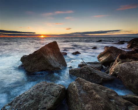 Picture England Portland Nature Sunrises and sunsets Coast stone