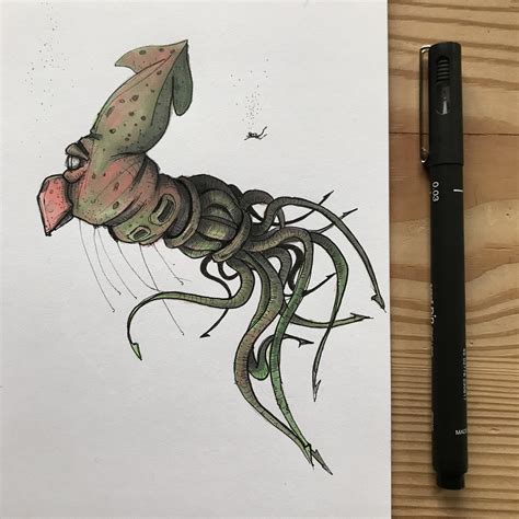 How To Draw A Giant Squid