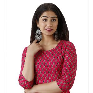 ftDiva Women's Rayon Printed Anarkali Gown in Pink (Medium) : Amazon.in ...