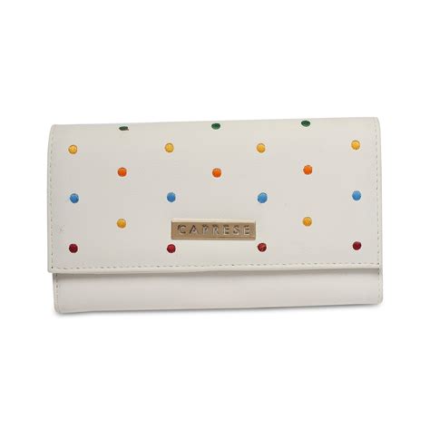 Buy Caprese Popsicle Small Cream Flap Wallet @ 659 | Caprese Bags