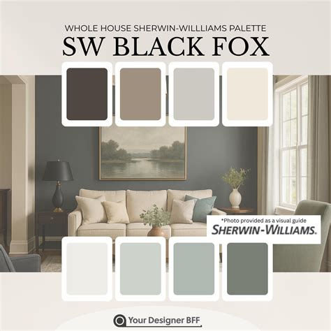 Black Fox Sherwin-williams Whole House Paint Palette - Earthy Neutrals ...