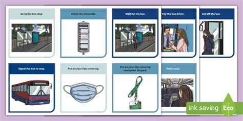 Older Learners: Catching a Bus Visual Support Cards