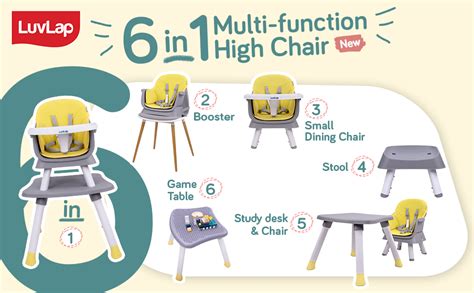 Buy LuvLap Multifunction 6 in 1 Baby high Chair, Used as High Chair ...