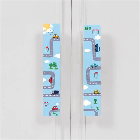 Racing Track Wooden Cupboard / Drawer Handles – Handcrafted Kids Room ...