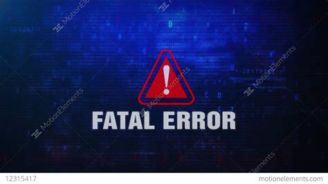 Fatal Error Alert Warning Error Message Blinking On Screen Stock video ...