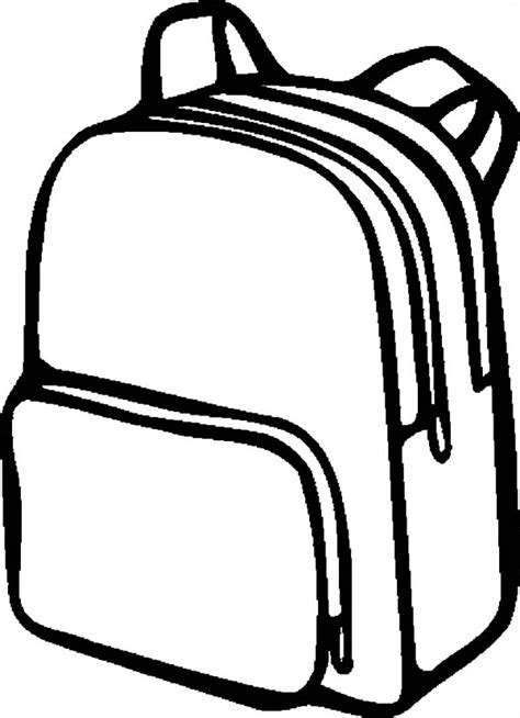 Simple Design Backpack Coloring Pages