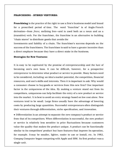 Franchising - FRANCHISING - HYBRID VENTURES: Franchising is the ...