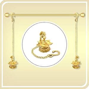 Buy Two Moustaches Peacock Design Brass Hanging Diya Set - Antique ...