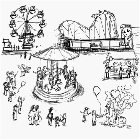 Easy To Draw Amusement Park Rides at Lesley Jones blog