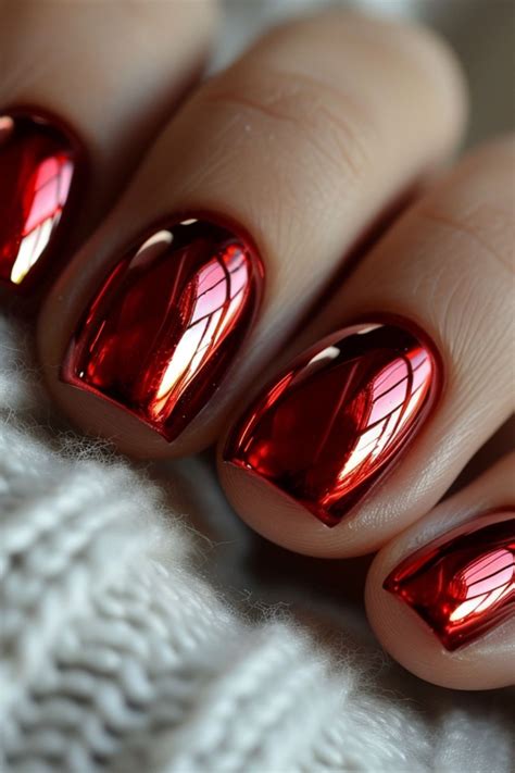 Red Chrome Nails 2024: Chic Metallic Vibes on Your Fingertips! 💅🌟 ...