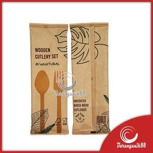 Jual Produk Set Sendok Garpu Makan Kayu Kecil Sekali Pakai Food Safe ...