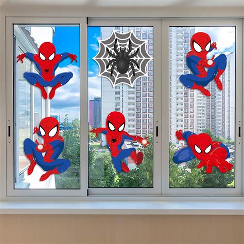 Buy AccontOche 10 Pieces Spider Hero Cutouts Cardboard Door Sign Banner ...
