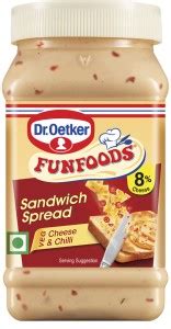 Dr.Oetker Veg Sandwich Spread Cheese & Chilli Price in India - Buy Dr ...