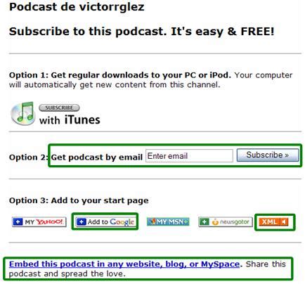 Tema 5.2. Video y audio distribuidos y compartidos en la web: podcast