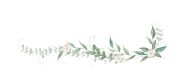 Watercolor greenery floral background | Premium PSD