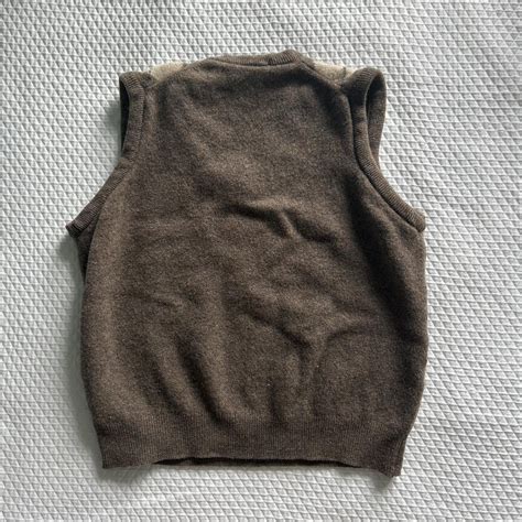 Brown sweater vest Perfect for layering #vintage... - Depop
