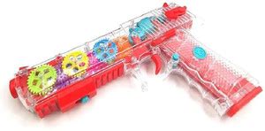Muren Battery Operated 360°Rotate Gears Music Light Sound Gun Toy ...
