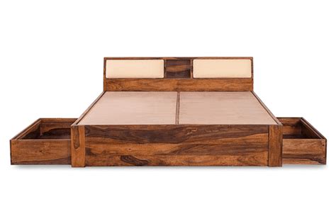 Buy Solid Wood Slant Storage Bed - Online In India - New Bed Designs ...