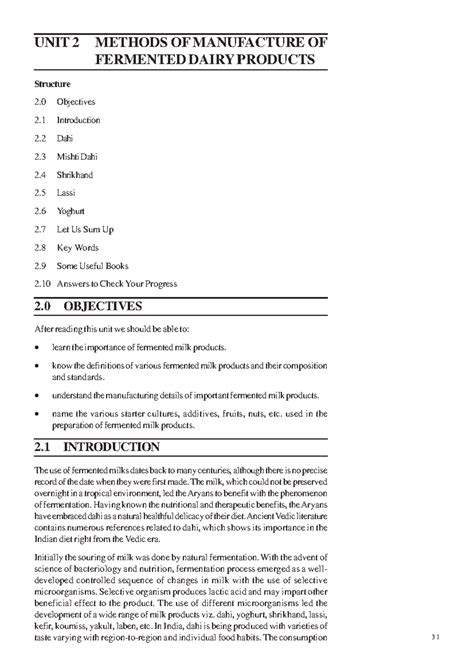 Unit-2: Methods of Manufacture of Fermented Dairy Products in ...